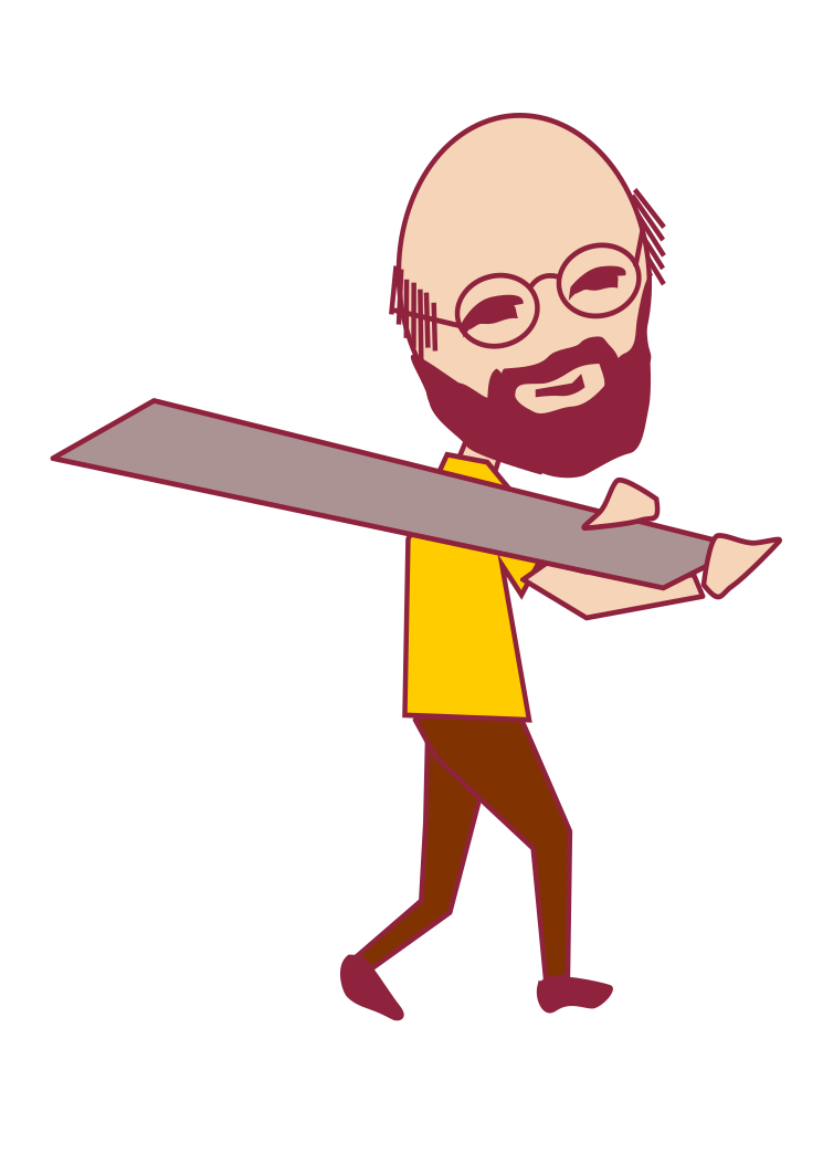 La barbu avec planche
