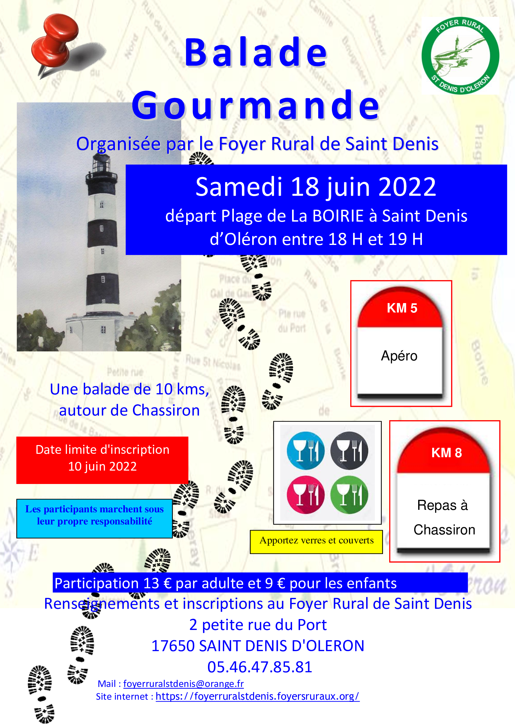 Affiche balade gourmande St dDenis d'Oléron