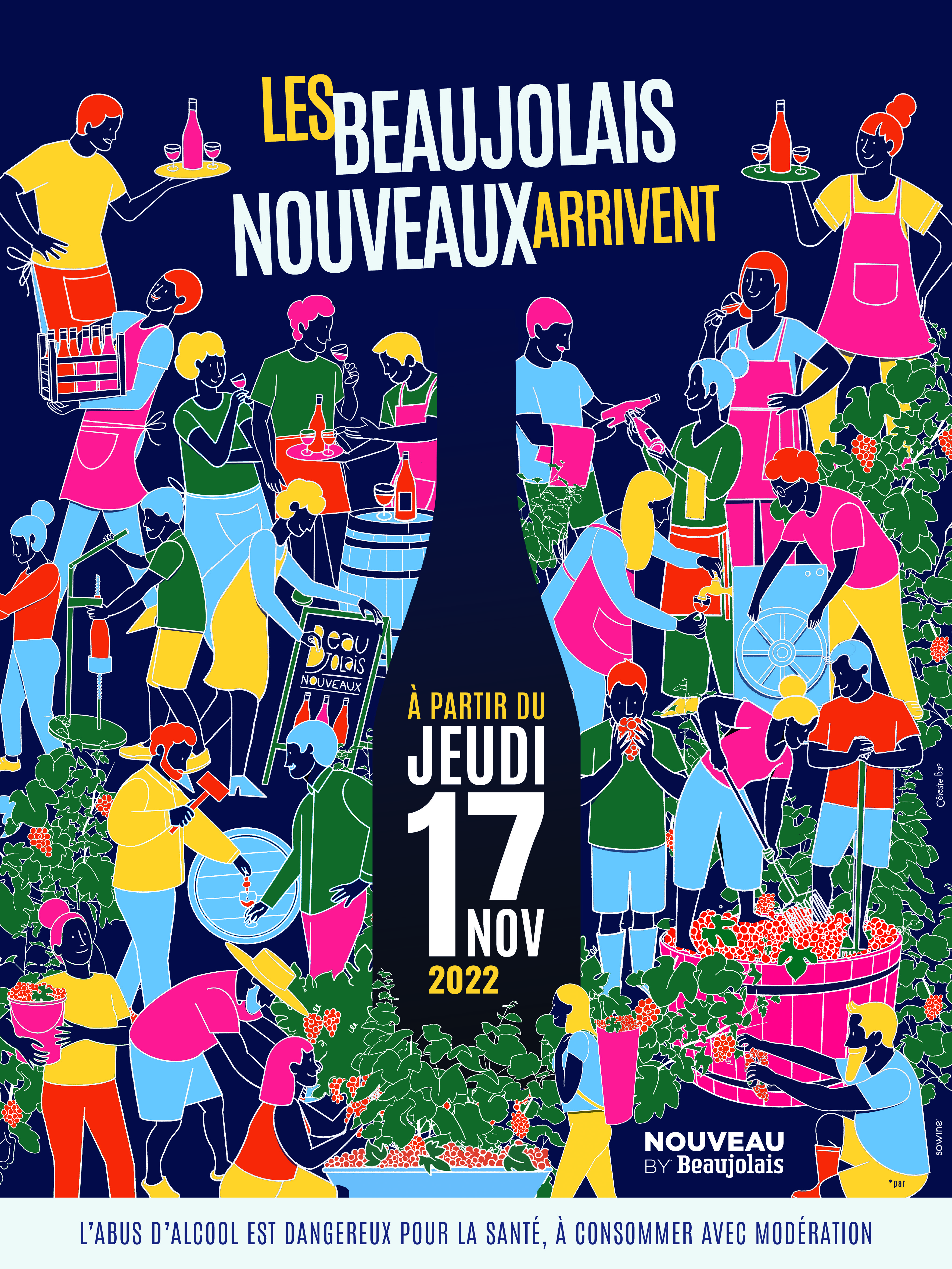 Image affiche Beaujolais nouveau 2022