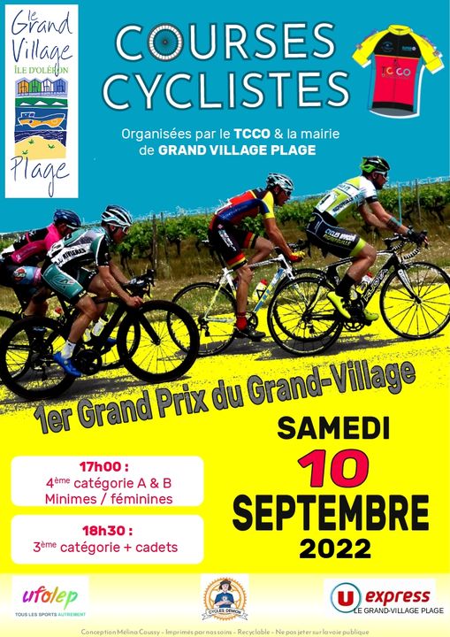 Image 1er grand prix vélo Le Grand Village Plage