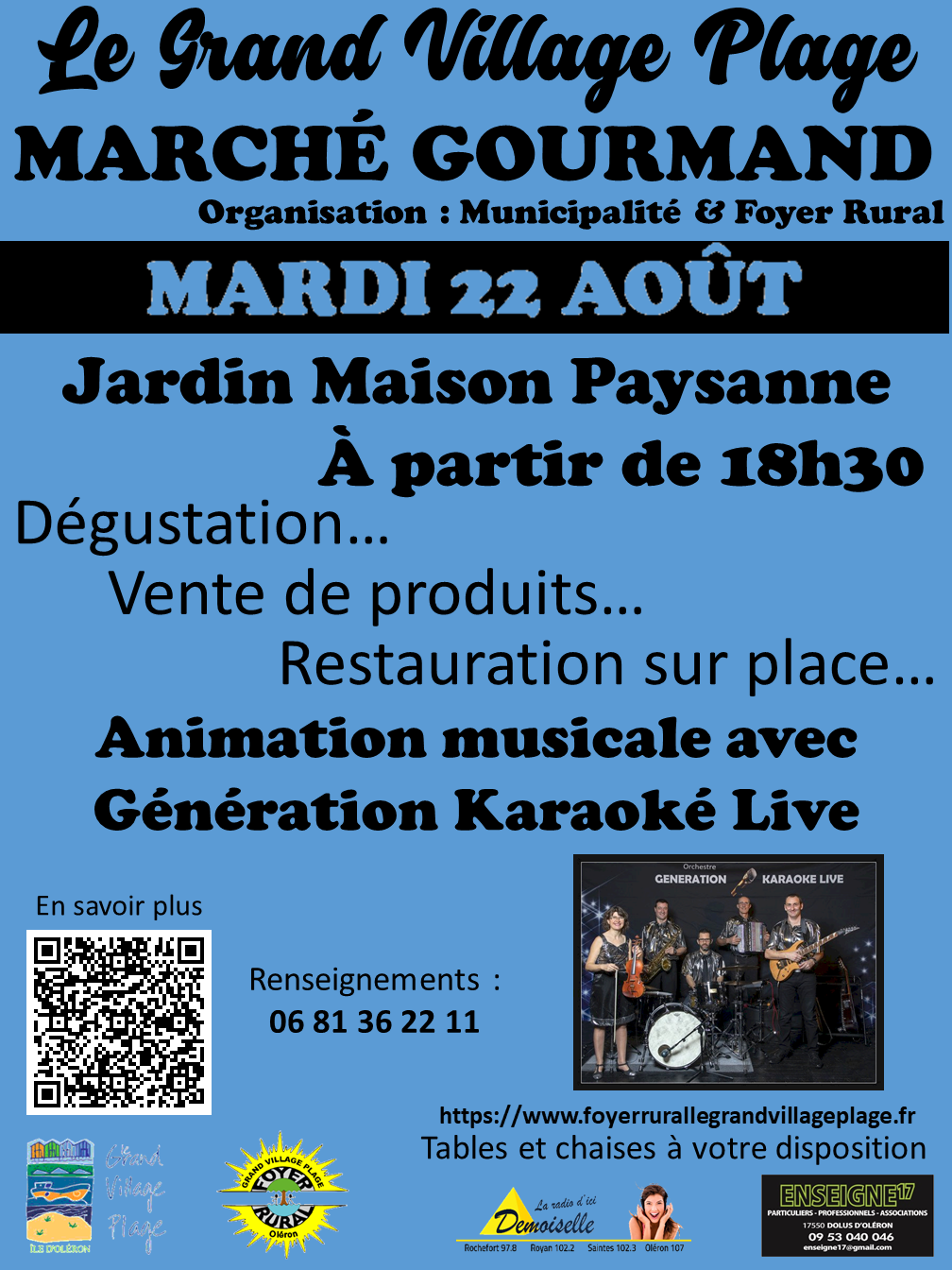 Affiche marché gourmand août
