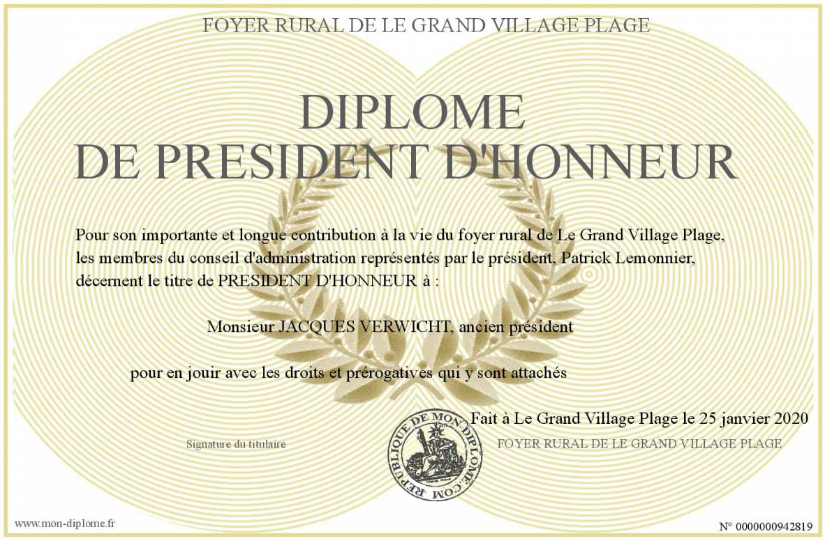 Diplome jacques